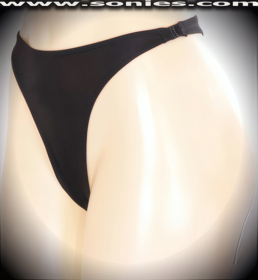 Entertainers Desired Sexy Stretch Lycra Thong Back Panty. Lined Crotch with Side Clasps for Off and On Ease Detail Finish (15% Lycra, 85% Nylon).   Style: 228