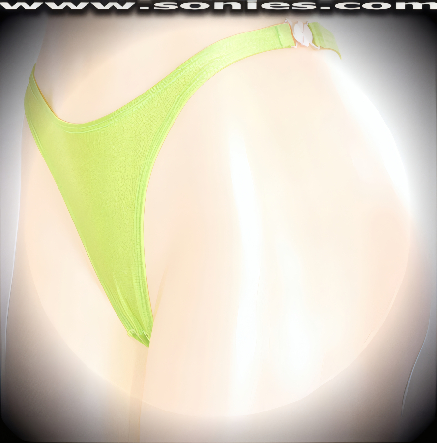 Make a sexy splash in this bombshell adult performer's low-rise Annapurna scoop front stretch Lycra center stage dance wear thong back bottom with lined crotch detailing, plus side clasp closures for off and on ease finally. Crafted using quality 4 way stretch Lycra fabric to trace your bodies contour and ensure a great fit (15% Lycra, 85% Nylon exclusive of trim. Hand wash cold and drip dry, no bleach). It pairs beautifully with any number of risqu� tops. May be worn with stiletto heel shoes to create a phenomenal look. This style is perfect for stage, bedroom performance, life style events, pride week, monthly play parties, fetish events, adult alternative lifestyle gatherings, bachelor parties and gentleman's clubs.   Style: 522B