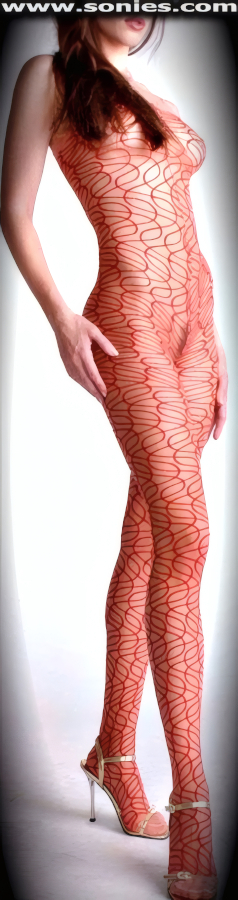 Put your sexy body behind this stunning Lacerta stretch opaque wave textured bodystocking with sheer contrast body-hugging design, that will make your partner quake with gleefulness. Crafted with soft elasticized spaghetti shoulder straps to ensure a great fit, plus a convenience open crotch that leaves you uncovered and free. Made from durable, run-resistant nylon (100% Nylon, exclusive of trim. Hand wash cold and drip dry. Do not bleach). Can be worn under most outfits, skirts, dresses, shorts, trousers and looks fabulous with stilettos and gloves.   Style: 1194