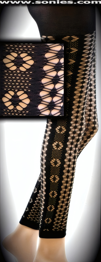 Exquisite and Utterly Divine in Our Flaring Netted Parilia Stretch Lycra Footless Pantyhose with Modest Panel Seaming for a more roomy fit. No Lined Gusset. All-day fit, all-day comfort, all-day perfection. Silky soft yarn lets skin breathe so legs feel fabulous. New high-tech yarn is sheer yet durable. Innovative finish for exceptional breath ability (22% Lycra, 78% Nylon).   Style: 2028B