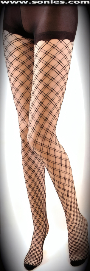 A Passionate Blend with Prevailing Sex Appeal in Our Flaring Netted Iuventas Stretch Lycra Pantyhose with Modest Panel Seaming for a more roomy fit. No Lined Gusset. All-day fit, all-day comfort, all-day perfection. Silky soft yarn lets skin breathe so legs feel fabulous. New high-tech yarn is sheer yet durable. Innovative finish for exceptional breath ability (22% Lycra, 78% Nylon).   Style: 2031B