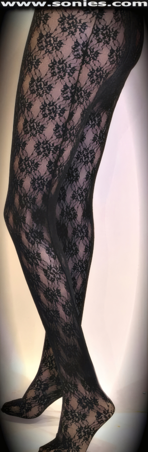 All eyes will be upon you when you appear in this Discr�tion designer Kilimanjaro flora stretch lace pantyhose with eye-captivating back seam detail finish. Single seam with sandal foot refinement. Made from durable, run-resistant nylon (100% Nylon, exclusive of trim. Hand wash cold and drip dry. Do not bleach). These pantyhose are designed without a reinforced panty and no lined gusset, which makes this garment more comfy. Elasticized waistband can be positioned low or high on the hips. Adds a fresh new look to your wardrobe. Conforms to your curves for a sleek comfortable fit. This style is suitable for evening wear, day wear, special occasions and club wear.   Style: 30099D