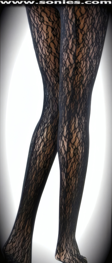 Delight any audience in this Discr�tion designer Carstensz flora stretch lace pantyhose with eye-captivating back seam detail finish. Single seam with sandal foot refinement. Made from durable, run-resistant nylon (100% Nylon, exclusive of trim. Hand wash cold and drip dry. Do not bleach). These pantyhose are designed without a reinforced panty and no lined gusset, which makes this garment more comfy. Elasticized waistband can be positioned low or high on the hips. Adds a fresh new look to your wardrobe. Conforms to your curves for a sleek comfortable fit. This style is suitable for evening wear, day wear, special occasions and club wear.   Style: 30099D3