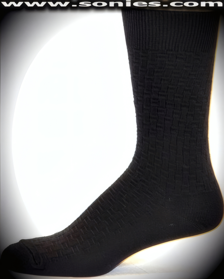 Gentleman's Stylish Lycra Dress Socks with Trendy Brick Wall Pattern Strand Design. Reinforced Toe and Heel. Lightweight material designed to stay up on the leg. (65% Acrylic, 20% Lycra, 15% Nylon).    Style: 4268TA