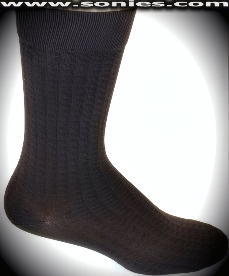 Gentleman's Stylish Lycra Dress Socks with Trendy Triangle Pattern Design. Reinforced Toe and Heel. Lightweight material designed to stay up on the leg. (65% Acrylic, 20% Lycra, 15% Nylon).    Style: 4268TB