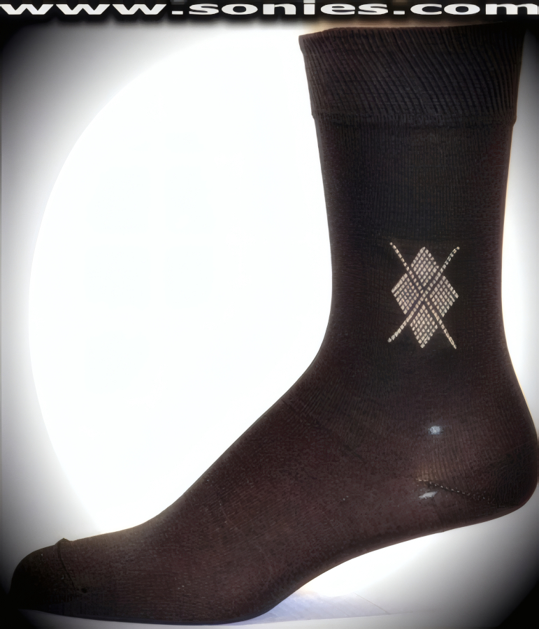 Terrific Plain basic Gentleman's Cotton Dress Socks with Elegant Pattern Design. Lightweight material designed to stay up on the leg (80% Cotton, 20% Nylon/Reinforced Toe and Heel).    Style: 4268TEG