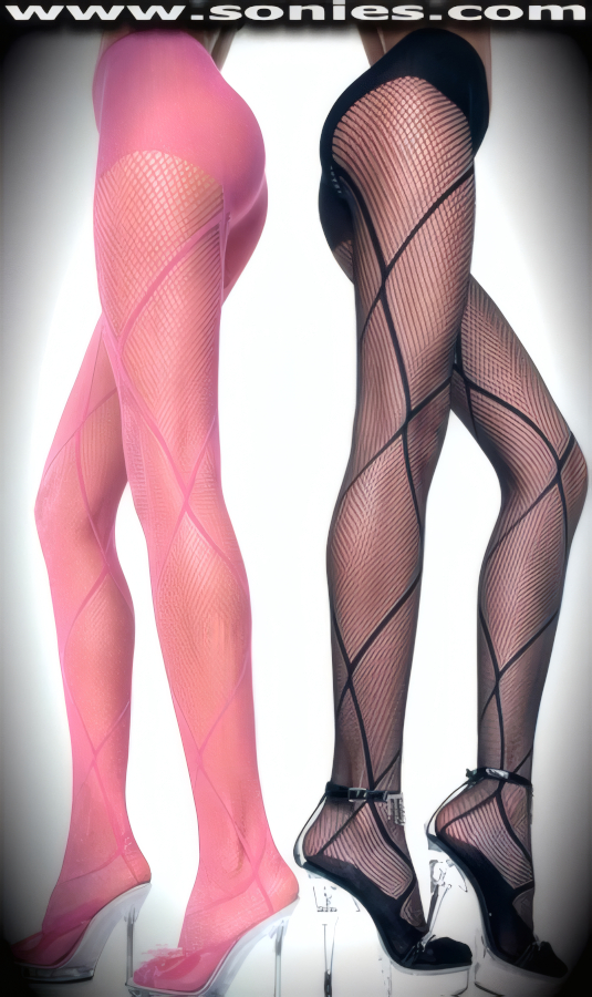 Nothing is sexier but you, in these Adrastus absolutely tempting stretch Lycra fishnet pantyhose with dramatic large diamond net design. Single seam with reinforced sole finally. Elasticized waistband can be positioned low or high on the hips. Adds a fresh new look to your wardrobe. Conforms to your curves for a sleek comfortable fit. This style is suitable for Eveningwear, Daywear, Special Occasions and Club Wear (12% Spandex, 88% Nylon, exclusive of trim. Hand wash cold and drip dry. Do not bleach).   Style: 5049