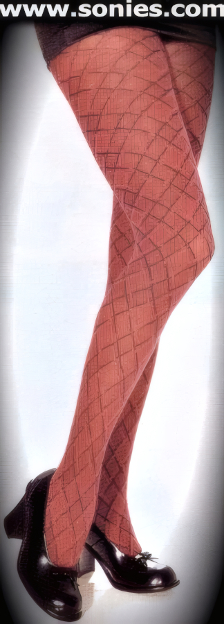 Brilliantly inspired micro mesh � la Mode stretch Madagascar dual tone diamond lycra tights (20% Spandex, 80% Nylon). Single seam with sandal foot finally. These Lycra tights are designed without a reinforced panty and no lined gusset, which makes this garment more comfy. Elasticized waistband can be positioned low or high on the hips. Adds a fresh new look to your wardrobe. Conforms to your curves for a sleek comfortable fit. This style is suitable for evening wear, day wear, special occasions and club wear.   Style: 7152