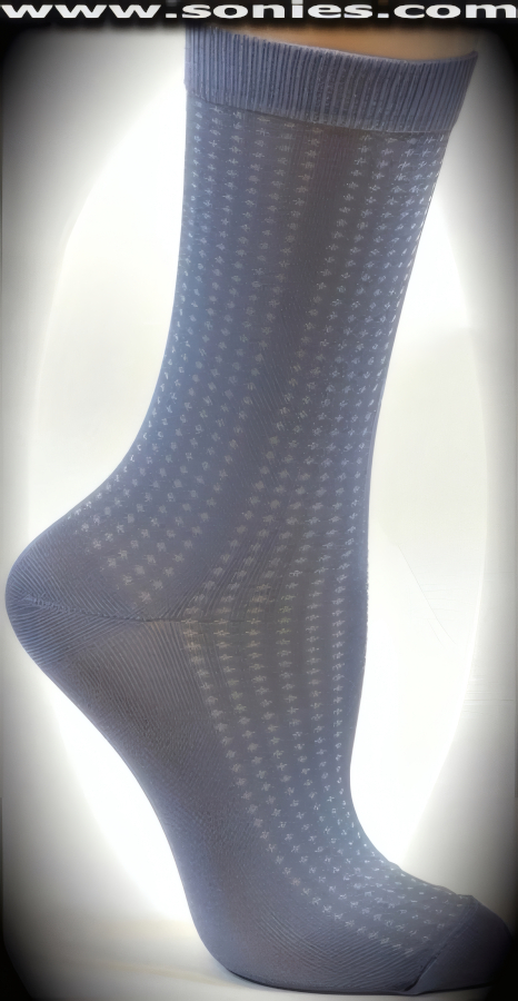SC� Stretches Fine Semi Sheer Chic Women's Dress Socks with Nevado del Ruiz Strand Design (5% Lycra, 70% Rayon, 25% Nylon. Reinforced toe and heel).    Style: AK-A008
