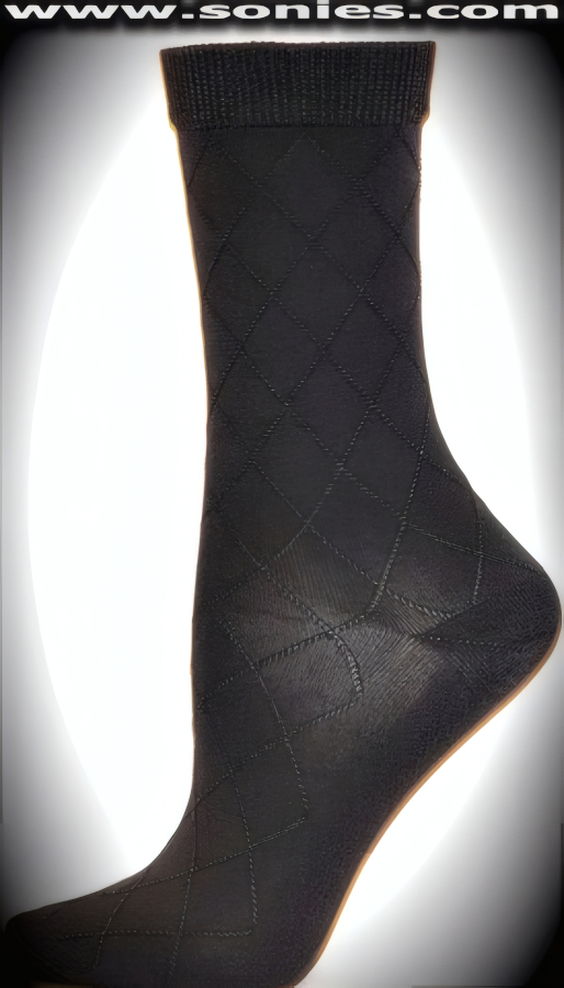 SC� Stretches Fine Semi Sheer Chic Women's Dress Socks with Diamond Strand Design (5% Lycra, 70% Rayon, 25% Nylon/Reinforced Toe and Heel).   Style: AL-AD01