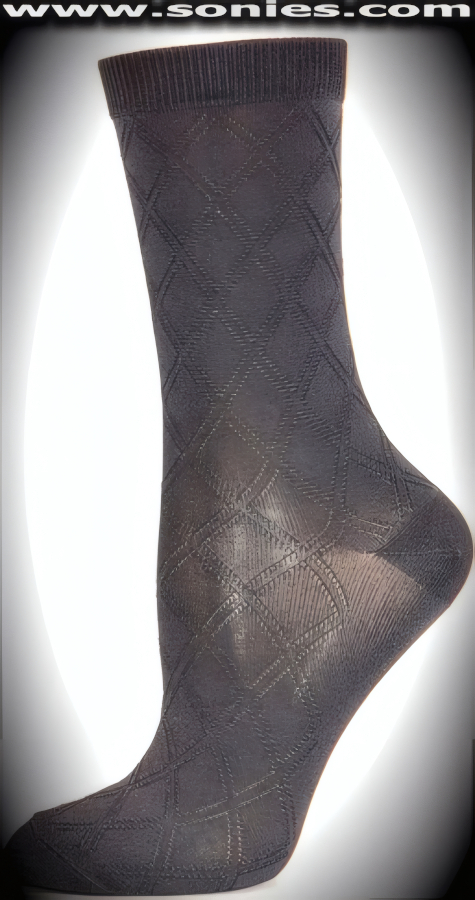 SC� Stretches Fine Semi Sheer Chic Women's Dress Socks with Double Diamond Strand Design (5% Lycra, 70% Rayon, 25% Nylon/Reinforced Toe and Heel).   Style: AL-AD02