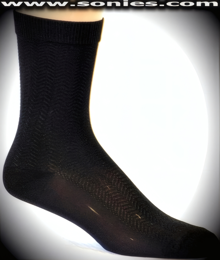 Our SC� Stretches Fine Semi Sheer Fashion Gentlemans Dress Socks with Herringbone Strand Design (5% Lycra, 70% Rayon, 25% Nylon/Reinforced Toe and Heel).   Style: AL-AD12M