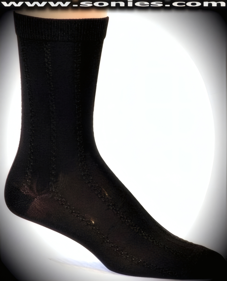 Our SC� Stretches Fine Semi Sheer Fashion Gentleman's Dress Socks with Rolo Link Chain Strand Design (5% Lycra, 70% Rayon, 25% Nylon/Reinforced Toe and Heel).   Style: AL-AD22M