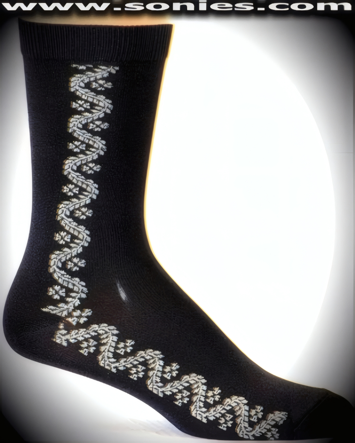 Our SC� Stretches Fine Semi Sheer Fashion Gentleman's Dress Socks with Whip of Xanthus Sides Strand Design Detail Finish (5% Lycra, 70% Rayon, 25% Nylon/Reinforced Toe and Heel).   Style: AL-AD24M
