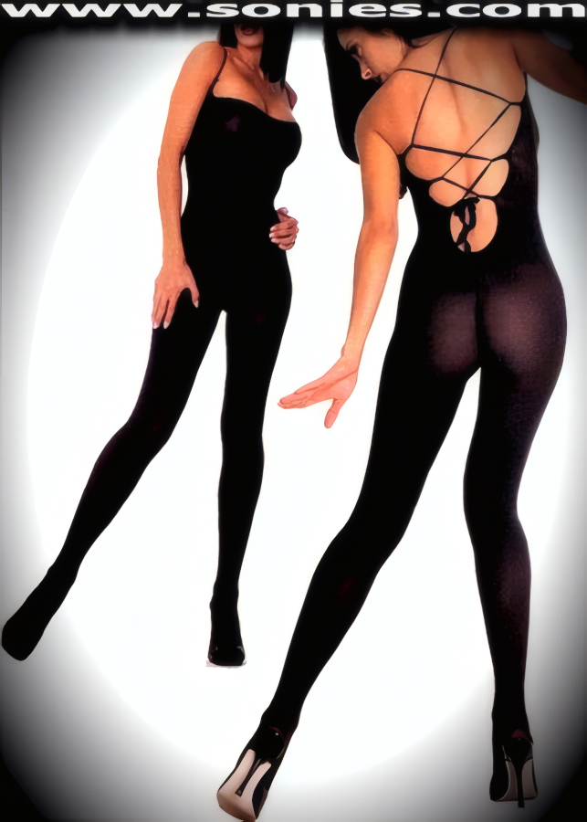 Every dancer loves to show off their stunning figure in this daring and deliberate Polina stretch opaque curve hugging halter style bodystocking with low plunging back. Crafted with halter straps that criss-cross and ties behind back to create an alluring effect. Made from durable, run-resistant nylon (100% Nylon, exclusive of trim. Hand wash cold and drip dry. Do not bleach). This avant-garde bodystocking adores tracing the shape of your body and can be worn under most outfits, skirts, dresses, shorts, trousers and looks fabulous with stilettos and gloves.   Style: HOQ-8787