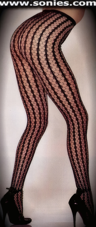 This magnificent seamless striped King Cobra crochet design pantyhose walks a fine line between seductive and scandalous. Crafted with none visible crotch to waist seam and sandal foot finally. Elasticized waistband can be positioned low or high on the hips. Adds a fresh new look to your wardrobe (100% Nylon exclusive of trim. Hand wash cold, hang dry, no bleach). Conforms to your curves for a sleek comfortable fit. This style is suitable for Eveningwear, Daywear, Special Occasions and Club Wear.   Style: HOQ-9010
