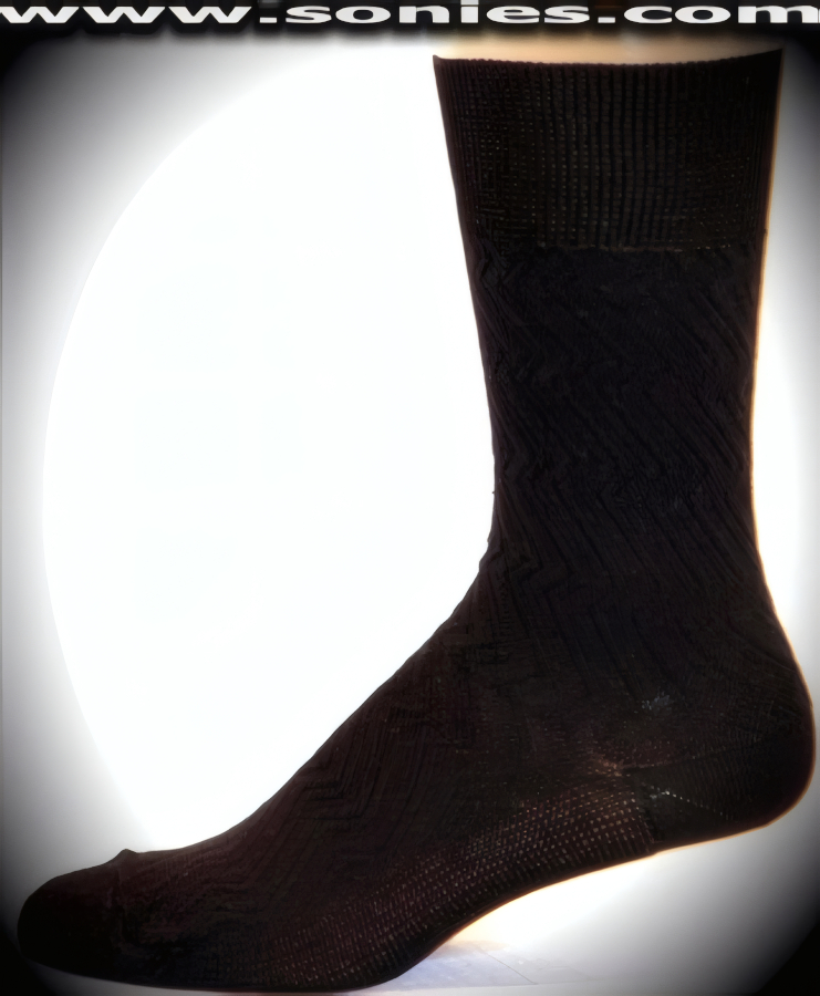 Men's Herringbone Pattern Dress Socks (80% Mercerized Cotton, 20% Stretch Nylon).   Style: PANTOFEL