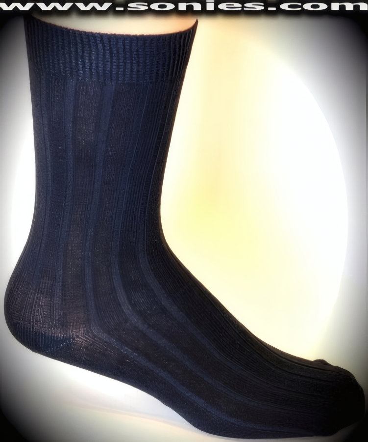 Gentleman's Exquisite Cotton Ribbed Dress Socks. Constructed with clean, smooth soft cotton (80% Cotton, 20% Nylon/Reinforced Toe and Heel).   Style: SPUNKY