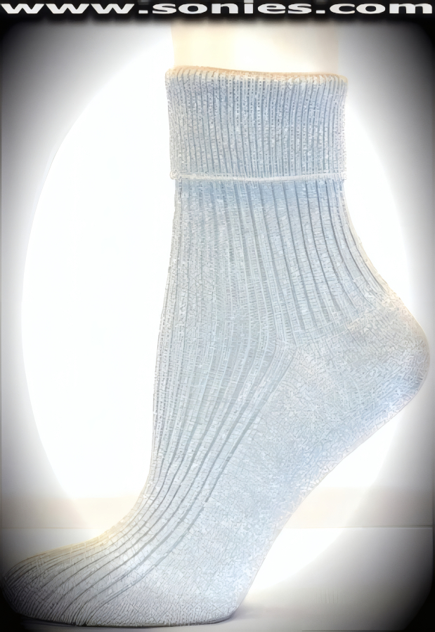 Competitive Advantage in Our Naughty Toe-Riffic Cuff Top Glitter Lurex School Girl Fashion Socks (50% Lurex, 50% Nylon).   Style: TR1862