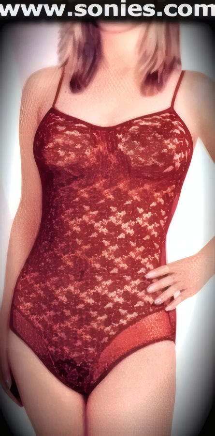 Seriously distracting in this fabulous Thebes stretch floral lace and mesh teddy with stretch spaghetti shoulder straps. Full back bottom with lined crotch, plus adjustable hook and eye closure (Nylon/Lycra). This style is perfect as a risqu� top for party wear or dance wear and can be worn with jeans, skirts, shorts, trousers or under your favorite jacket. Only your imagination can limit the uses for this versatile garment. May be worn with stiletto heel shoes or boots to create a phenomenal look.   Style: YQ20002