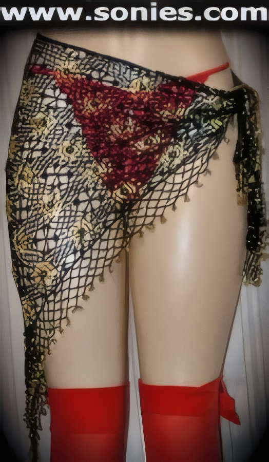 Things Will Definitely Heat Up in this Fully Adjustable Intricately Beaded Hip Sarong, Shawl or Head Wrap. Extra long to fit any waist and full crotchet border loaded with beads. Great accent for any outfit.   STYLE: WN100
