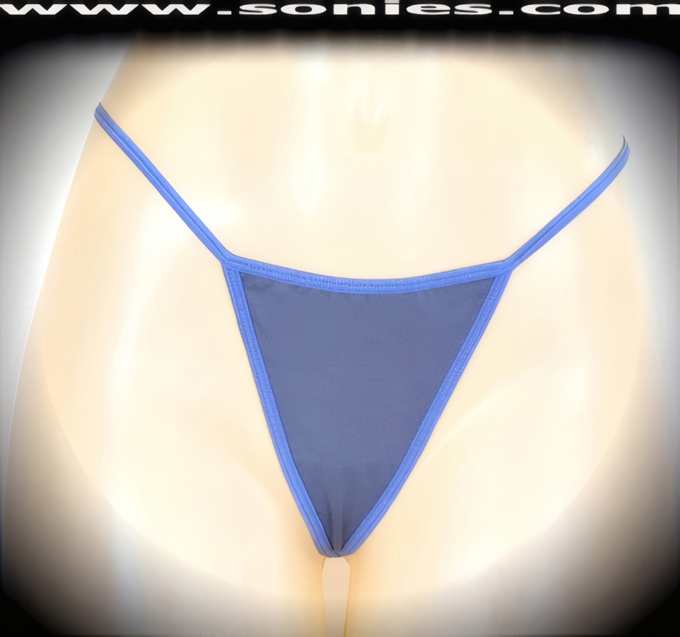 Spectacularly Scrumptious in this Lined G-String Back Panty (15% Lycra, 85% Nylon exclusive of trim. Hand wash cold and drip dry, no bleach).   Style: 05E