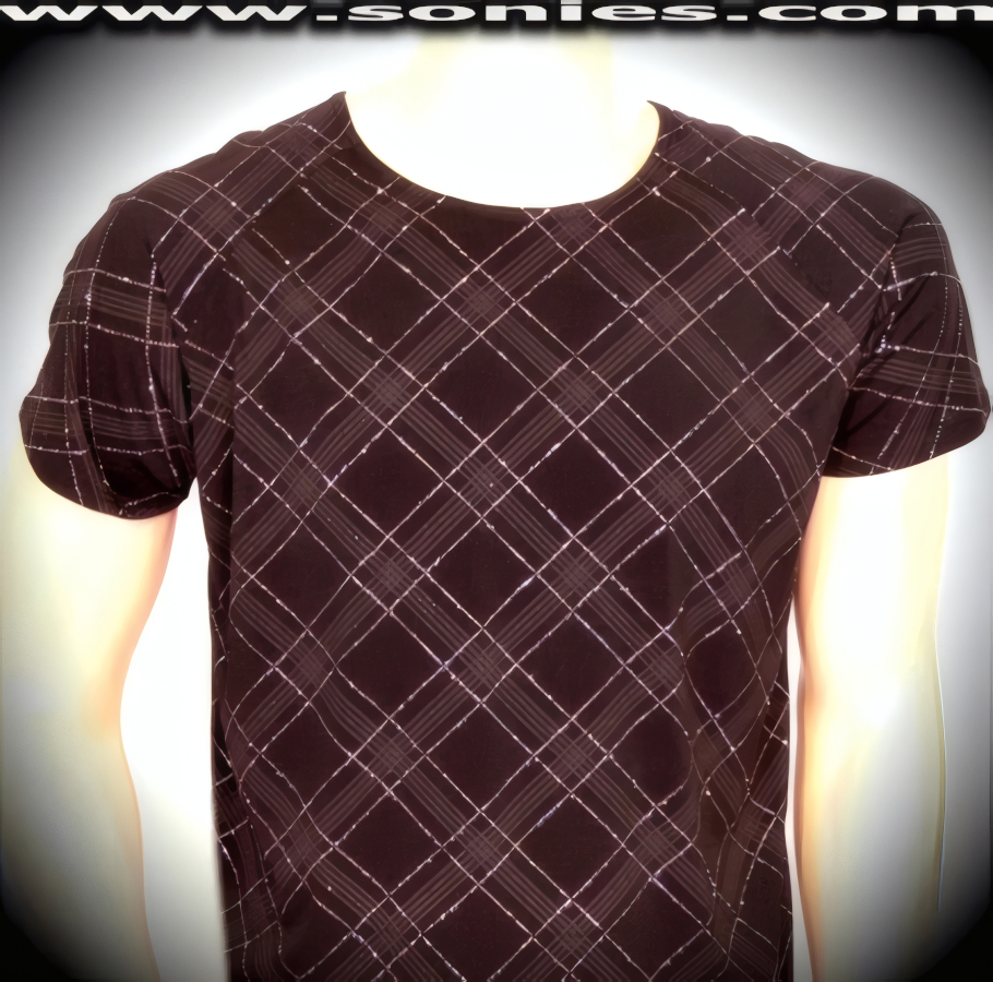 Men's Justinian the Great Ogsaphaidos Patterned Stretch Slinky Lycra Sculpted Short Sleeved Dance Wear Tee with Silver Glitter Foil Finally. The roomy neck is perfect for supporting your moves without binding (15% Lycra, 85% Nylon).   Style: 100-128X