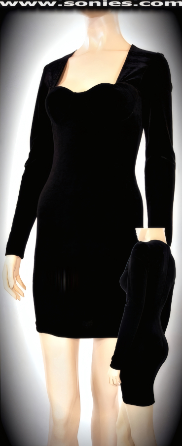 All dressed up and so many places to go in this Kopaonik ultra-sexy and sleek close fitting rich stretch velvet bust-out cleavage mini dress. Dramatic skin baring heart shaped neckline with formed cups to enhance the bust, plus zip-up closure back for off and on ease detail finish (15% Lycra, 85% Nylon, Leather). May be worn with stiletto heel shoes to create a phenomenal look. This style is perfect for stage, life style events, monthly play parties, fetish events, adult alternative lifestyle gatherings, bachelor parties, club wear, nightclubs, dance clubs and gentleman's clubs.   Style: 1250DW