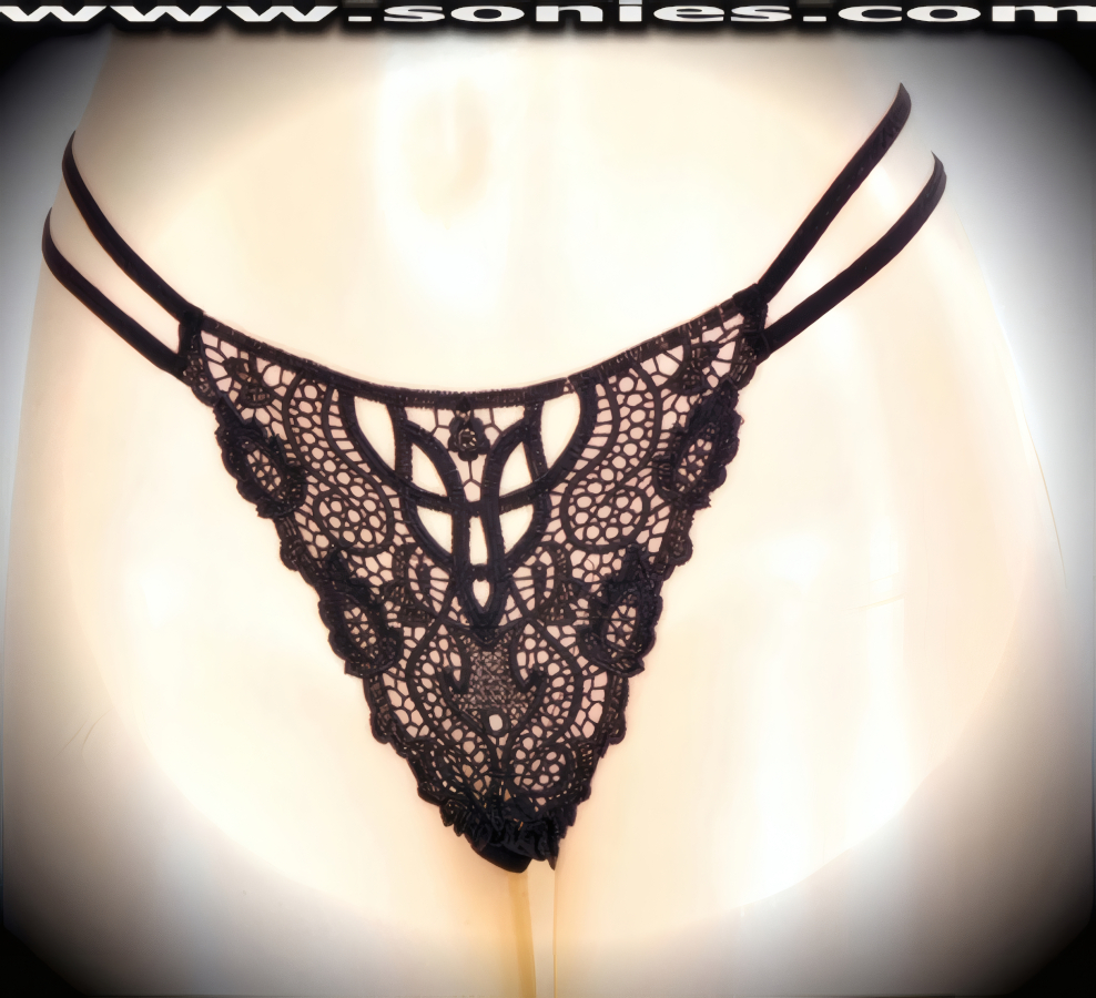 Feeling flirty? Nothing expresses your playful side better than this adult entertainer's Kornephoros low-rise excellently embroidered floral see-through front with stunning center motif dance wear thong bottom. Irresistibly enticing panty features double elasticized strappy sides to insure a great fit, lined crotch, and opaque thong back detail finish (10% Lycra, 90% Nylon. Wash delicate and hang dry). It pairs beautifully with any number of risqu� tops. May be worn with stiletto heel shoes or boots to create a phenomenal look. This style is perfect for stage, bedroom performance, life style events, pride week, monthly play parties, fetish events, adult alternative lifestyle gatherings, bachelor parties and gentleman's clubs.   Style: 2152SK