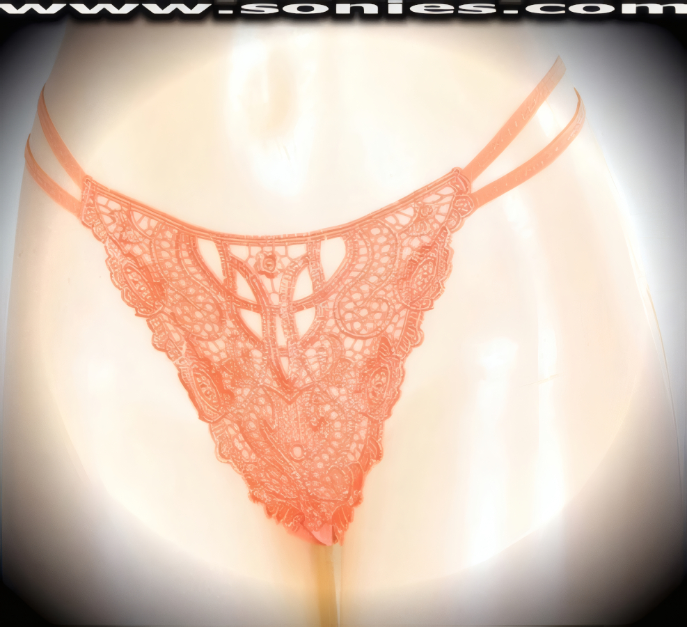 Feeling flirty? Nothing expresses your playful side better than this adult entertainer's Kornephoros low-rise excellently embroidered floral see-through front with stunning center motif dance wear thong bottom. Irresistibly enticing panty features double elasticized strappy sides to insure a great fit, lined crotch, and opaque thong back detail finish (10% Lycra, 90% Nylon. Wash delicate and hang dry). It pairs beautifully with any number of risqu� tops. May be worn with stiletto heel shoes or boots to create a phenomenal look. This style is perfect for stage, bedroom performance, life style events, pride week, monthly play parties, fetish events, adult alternative lifestyle gatherings, bachelor parties and gentleman's clubs.   Style: 2152SKA