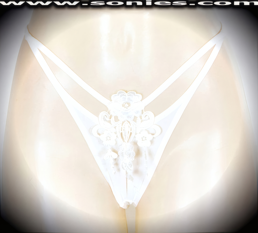 Open the stage curtains to uncover your sexpot figure in this adult entertainer's low-rise Lhotse semi-sheer satin Lycra dance wear G-String panty with skin baring slit front and temptingly concealing embroidered Bahamas Island Breeze floral detailing. Irresistibly enticing panty features double elasticized strappy cutout front sides to insure a great fit, lined crotch, and stunning V-Shape back finally (10% Lycra, 90% Nylon. Wash delicate and hang dry). It pairs beautifully with any number of risqu� tops. May be worn with stiletto heel shoes or boots to create a phenomenal look. This style is perfect for stage, bedroom performance, life style events, pride week, monthly play parties, fetish events, adult alternative lifestyle gatherings, bachelor parties and gentleman's clubs.   Style: 2155SKG