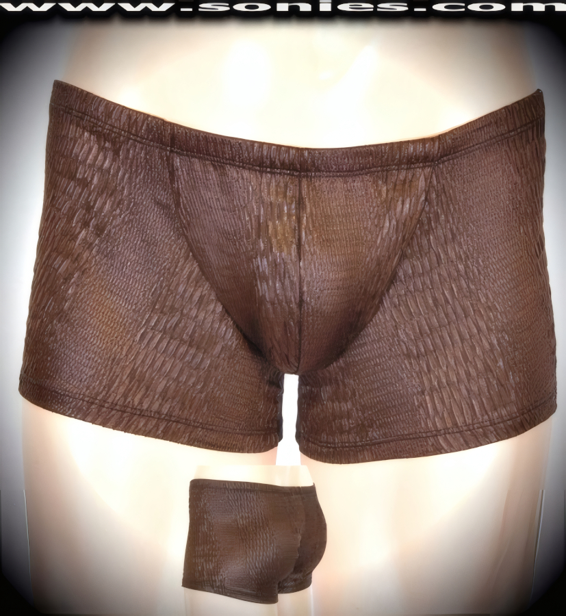 Men's Zeus Pucker Stretch Lycra Dance Wear Shorts with Contour Pouch Aspect Finish (20% Lycra, 80% Nylon).   Style: 280-21Q
