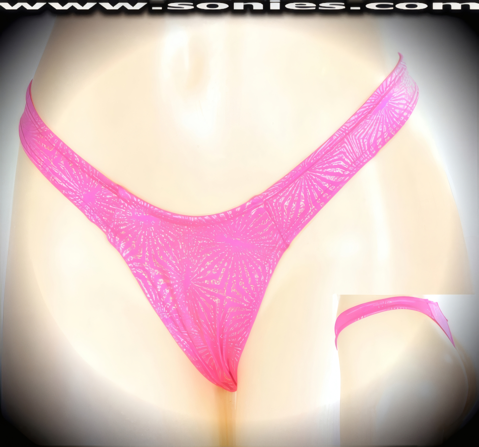What you'll want to wear on your special feature nights, this adult entertainer's Gurla low-rise stretch glitter foil Lycra center stage dance wear thong bottom. Irresistibly enticing panty is designed with a low scoop front, lined crotch and thong back detail finish. Created using four way stretch Diorite Cube glitter foil Lycra fabric to trace your bodies contour and offers a stunning effect under any lighting (15% Lycra, 85% Nylon. Wash delicate and hang dry). It pairs beautifully with any number of risqu� tops. May be worn with stiletto heel shoes to create a phenomenal look. This style is perfect for stage, bedroom performance, life style events, pride week, monthly play parties, fetish events, adult alternative lifestyle gatherings, bachelor parties and gentleman's clubs.   STYLE: 550-001ASC