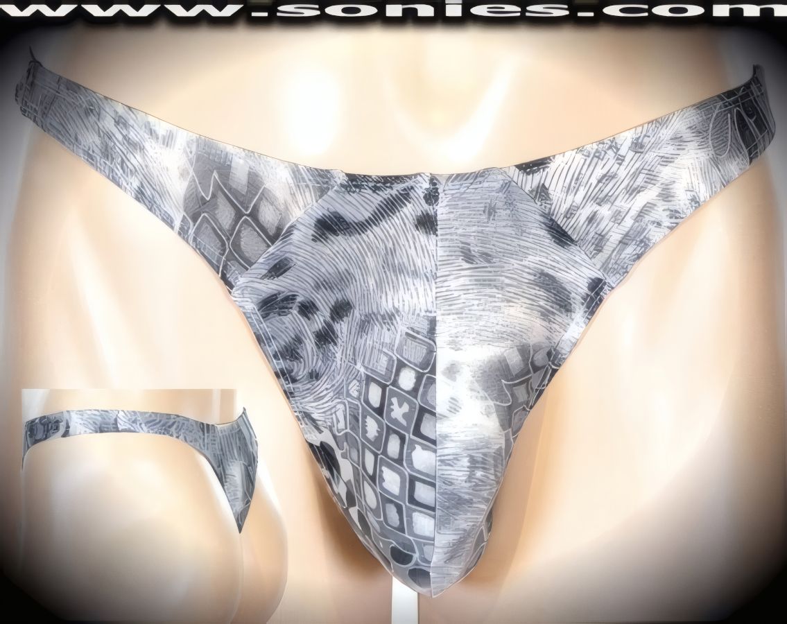 Men's Avernus Silky Soft Stretch Lycra Dance Wear Thong with Unlined Contour Pouch Detail Finish (Lycra/Nylon).   Style: 7008SB