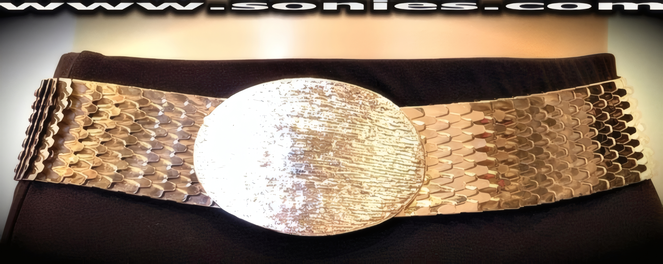 Captivate His Attention in this astonishing Aeolus Stretch Serpentine Metal Belt. Silver Metal Pieces Intricately spaced on a Soft Elasticized 1�-Inch Wide Band and Large Oval Buckle Detail Finish. 30-40 Inch Length expansion.   STYLE: BC-006AR