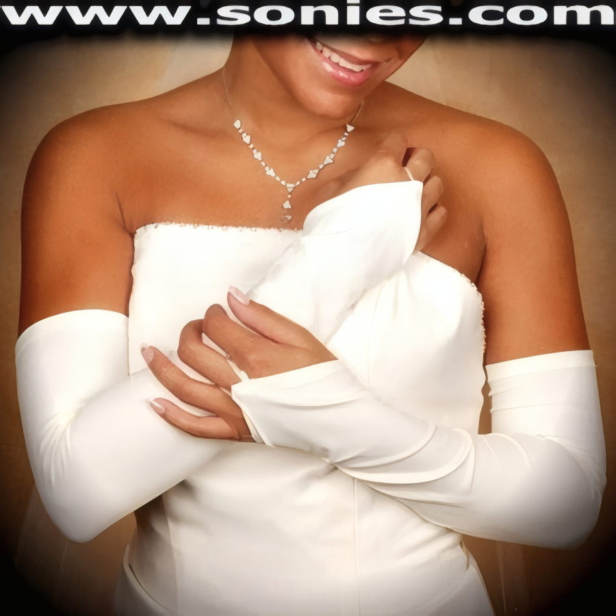 Timeless style with modern sex appeal are these glamorous Aurora matte finish opera length silky soft stretch Lycra fingerless gloves. Designed with a soft elasticized loop that fits over the middle finger (15% Lycra, 85% Nylon). It pairs beautifully with any number of vestures. This style is perfect for formal, bridal, prom, d�butante, Opera Ball, plus for professional entertainers such as can-can dancers and burlesque performers (particularly to perform a gown-and-glove dance).   Style: GL125-16-59
