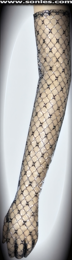 Unforgettable, that's what you are in these Etruscan soft and sexy metallic yarn lace opera length gloves. It pairs beautifully with any number of vestures. This style is perfect for formal, bridal, prom, d�butante, Opera Ball, plus for professional entertainers such as can-can dancers and burlesque performers (particularly to perform a gown-and-glove dance).   Style: GLTG-701