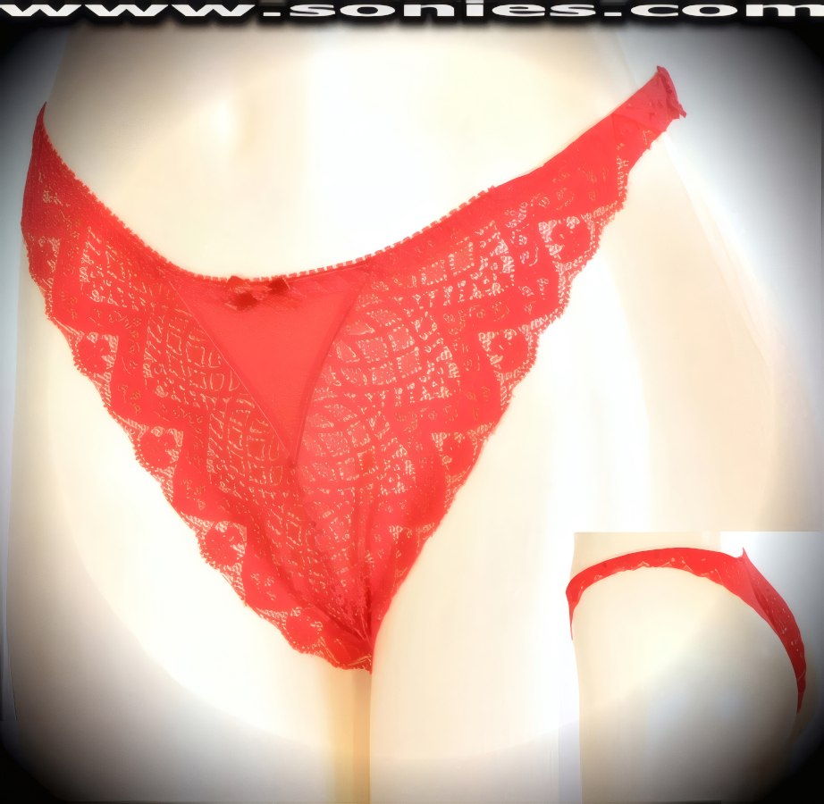 Smooth and gorgeous Junga all over stretch scallop sheer venetian lace dance wear bottom with high cut leg, and Brazilian back is what to wear for less-than-innocent encounters. These extremely sexy and comfortable low-rise undies conforms to your shape marvelously and have a stunning opaque V-shape inset front, soft elasticized waistband to ensure a great fit, cotton lined crotch, plus satin bow appliqu� front detail finish (10% Lycra, 90% Nylon. Wash delicate and hang dry). It pairs beautifully with any number of risqu� tops. May be worn with stiletto heel shoes or boots to create a phenomenal look. This style is perfect for stage, bedroom performance, life style events, pride week, monthly play parties, fetish events, adult alternative lifestyle gatherings, bachelor parties and gentleman's clubs.   Style: L6239TC