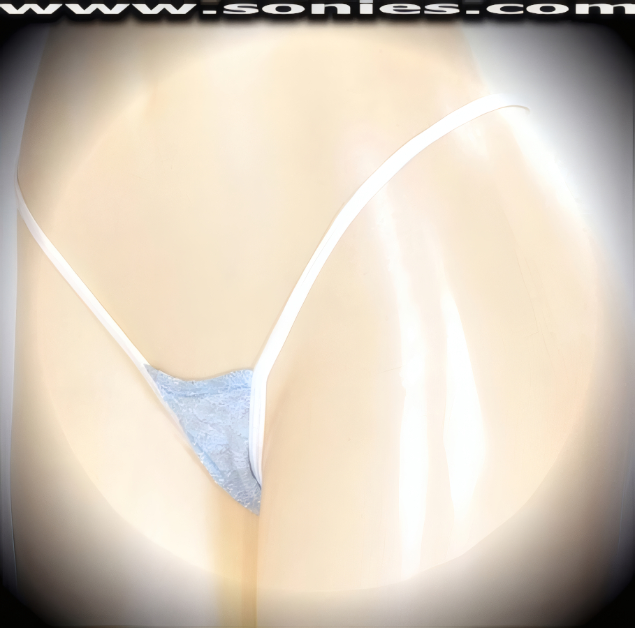 Supreme Louisa aqua stretch knit with eye-alluring silver lurex and white contrasting Lycra center stage micro dance wear bottom. Crafted with a lined crotch and thong back detail finish (15% Lycra, 85% Nylon exclusive of trim. Hand wash cold and drip dry, no bleach). It pairs beautifully with any number of risqu� tops. May be worn with stiletto heel shoes or boots to create a phenomenal look. This style is perfect for stage, bedroom performance, life style events, pride week, monthly play parties, fetish events, adult alternative lifestyle gatherings, bachelor parties, club wear, nightclubs, dance clubs and gentleman's clubs.   Style: MTHONG34