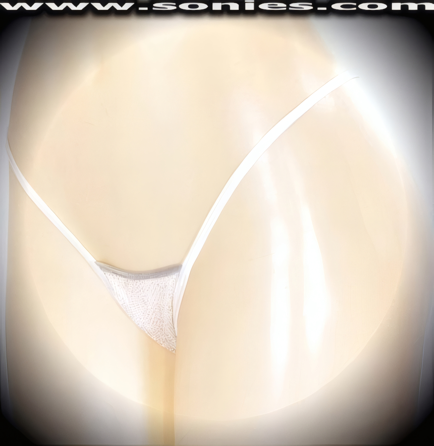 Just What the Doctor Ordered in this Ladies White Sheer Knit with Eye-Alluring Silver Lurex Center Stage Micro Dance Wear Bottom, Lined Crotch and Thong Back Detail Finish (15% Lycra, 85% Nylon). It pairs beautifully with any number of risqu� tops. May be worn with stiletto heel shoes or boots to create a phenomenal look. This style is perfect for stage, bedroom performance, life style events, pride week, monthly play parties, fetish events, adult alternative lifestyle gatherings, bachelor parties, club wear, nightclubs, dance clubs and gentleman's clubs.   Style: MTHONG44