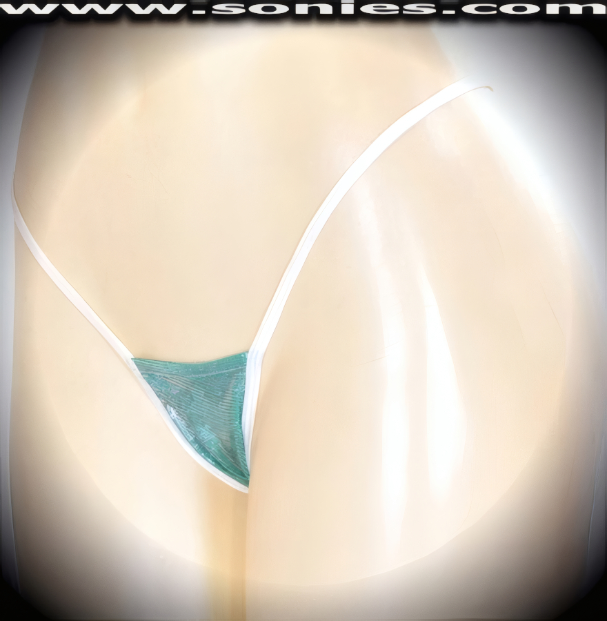Astonishing Ladies Snake Eyes Teal Glitter Stretch Hologram Lycra Center Stage Micro Dance Wear Bottom with Lined Crotch and Thong Back Detail Finish (15% Lycra, 85% Nylon). It pairs beautifully with any number of risqu� tops. May be worn with stiletto heel shoes or boots to create a phenomenal look. This style is perfect for stage, bedroom performance, life style events, pride week, monthly play parties, fetish events, adult alternative lifestyle gatherings, bachelor parties, club wear, nightclubs, dance clubs and gentleman's clubs.   Style: MTHONG47