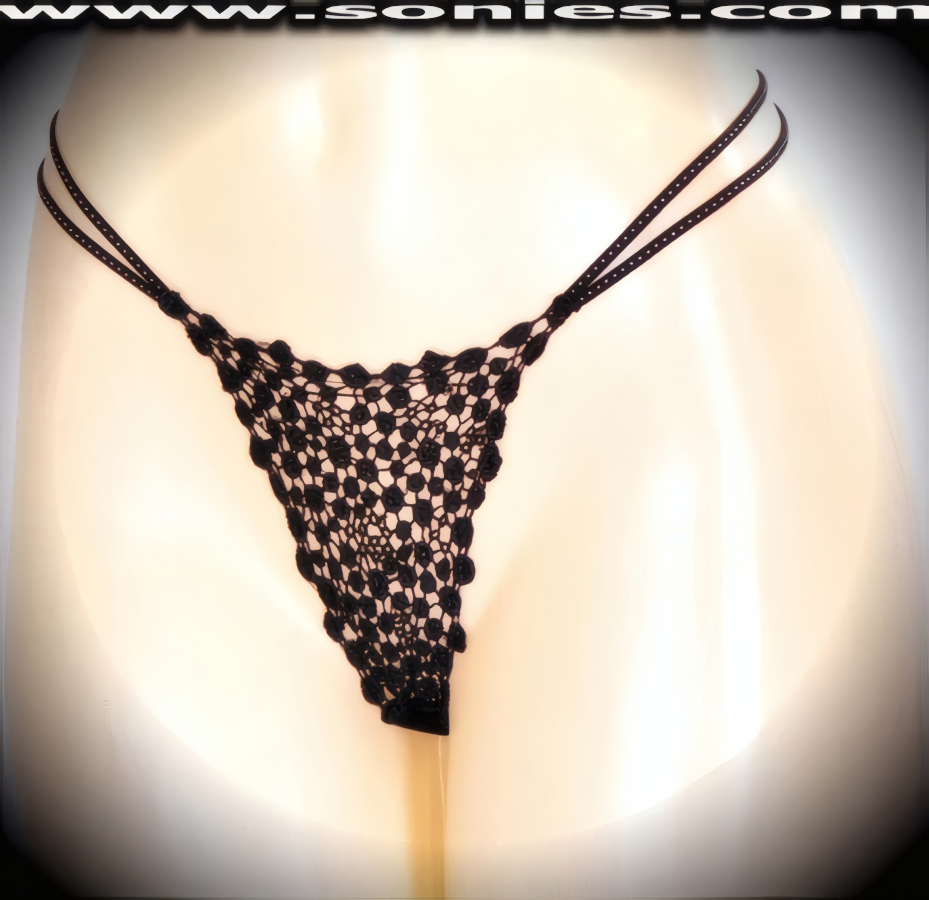 Rev up your stage performance with this racy little adult entertainer's Kula low-rise enticingly sheer multi-dot embroider front dance wear thong bottom. Irresistibly enticing panty features double elasticized strappy sides to insure a great fit, suggestive unlined crotch with soft sheer mesh thong back detailing finish (10% Lycra, 90% Nylon. Wash delicate and hang dry). It pairs beautifully with any number of risqu� tops. May be worn with stiletto heel shoes or boots to create a phenomenal look. This style is perfect for stage, bedroom performance, life style events, pride week, monthly play parties, fetish events, adult alternative lifestyle gatherings, bachelor parties and gentleman's clubs.   Style: PS010
