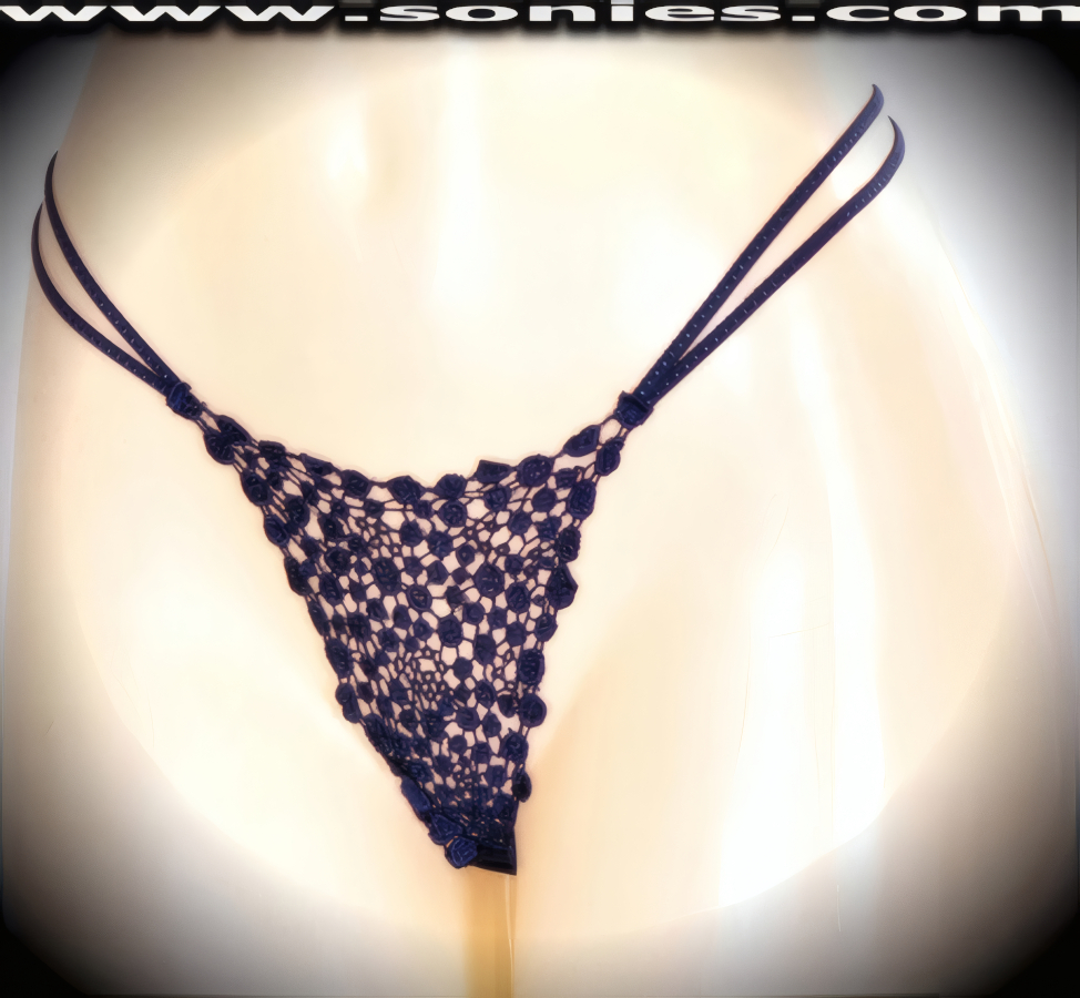 Rev up your stage performance with this racy little adult entertainer's Kula low-rise enticingly sheer multi-dot embroider front dance wear thong bottom. Irresistibly enticing panty features double elasticized strappy sides to insure a great fit, suggestive unlined crotch with soft sheer mesh thong back detailing finish (10% Lycra, 90% Nylon. Wash delicate and hang dry). It pairs beautifully with any number of risqu� tops. May be worn with stiletto heel shoes or boots to create a phenomenal look. This style is perfect for stage, bedroom performance, life style events, pride week, monthly play parties, fetish events, adult alternative lifestyle gatherings, bachelor parties and gentleman's clubs.   Style: PS010D