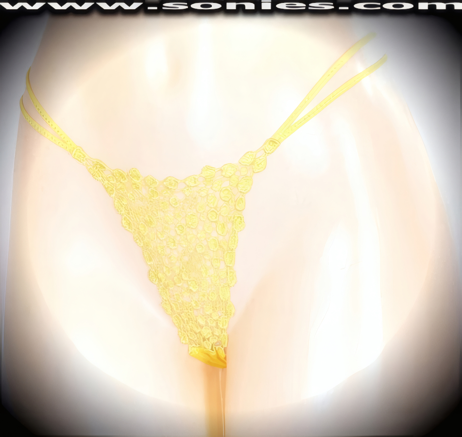 Rev up your stage performance with this racy little adult entertainer's Kula low-rise enticingly sheer multi-dot embroider front dance wear thong bottom. Irresistibly enticing panty features double elasticized strappy sides to insure a great fit, suggestive unlined crotch with soft sheer mesh thong back detailing finish (10% Lycra, 90% Nylon. Wash delicate and hang dry). It pairs beautifully with any number of risqu� tops. May be worn with stiletto heel shoes or boots to create a phenomenal look. This style is perfect for stage, bedroom performance, life style events, pride week, monthly play parties, fetish events, adult alternative lifestyle gatherings, bachelor parties and gentleman's clubs.   Style: PS010I