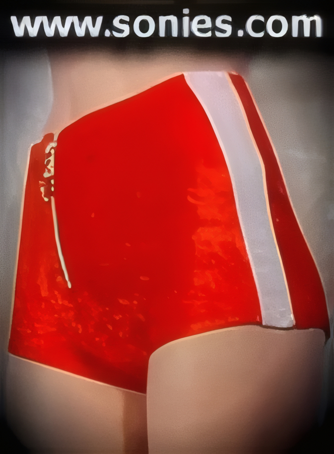 Dress overconfidently in this sexy Toluca curve hugging stretch velvet hot pants with eye-captivating contrasting stripe sides. Tantalizing front aluminum metal biker zipper detailing plus metal O-ring puller finally for added peek-a-boo teasing effect. The high-cut thigh elongates the legs, for an incredibly seductive silhouette (12% Lycra, 88% Nylon). It pairs beautifully with any number of risqu� tops. May be worn with stiletto heel shoes or boots to create a phenomenal look. This style is perfect for stage, life style events, pride week, monthly play parties, fetish events, adult alternative lifestyle gatherings, bachelor parties, club wear, nightclubs, dance clubs and gentleman's clubs.   STYLE: SC-14H