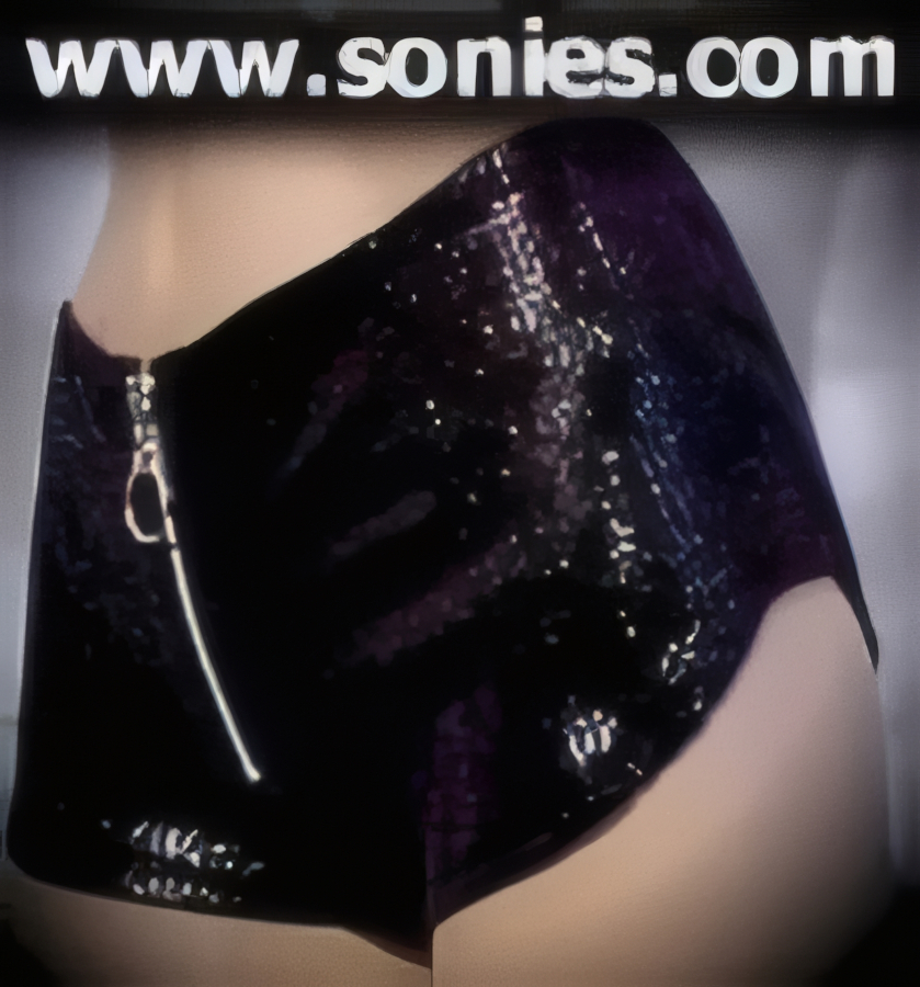 Ignite a sexy seduction in this wild Chich�n pyramid print stretch velvet cheeky hot pants with tantalizing aluminum metal biker zipper detailing plus metal O-ring puller finally for added peek-a-boo teasing effect. The high-cut thigh elongates the legs, for an incredibly seductive silhouette (12% Lycra, 88% Nylon). It pairs beautifully with any number of risqu� tops. May be worn with stiletto heel shoes or boots to create a phenomenal look. This style is perfect for stage, life style events, pride week, monthly play parties, fetish events, adult alternative lifestyle gatherings, bachelor parties, club wear, nightclubs, dance clubs and gentleman's clubs.   STYLE: SC-14W