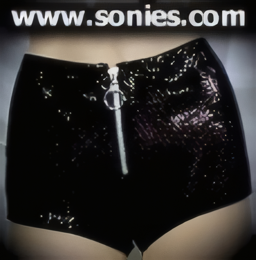 Intensely wild and seductive in this Pinacate pyramid print stretch velvet hot pants with tantalizing aluminum metal biker zipper detailing plus metal O-ring puller finally for added peek-a-boo teasing effect (12% Lycra, 88% Nylon). It pairs beautifully with any number of risqu� tops. May be worn with stiletto heel shoes or boots to create a phenomenal look. This style is perfect for stage, life style events, pride week, monthly play parties, fetish events, adult alternative lifestyle gatherings, bachelor parties, club wear, nightclubs, dance clubs and gentleman's clubs.   STYLE: SC-14X