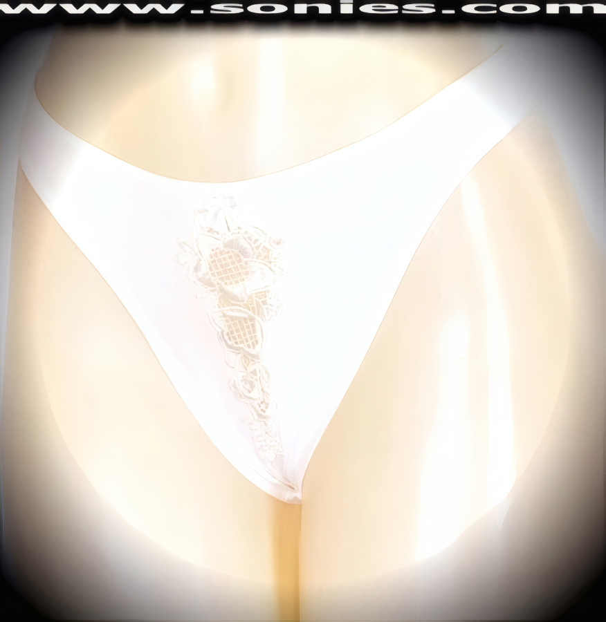 A seductive style with maximum sex appeal is this dazzling adult entertainer's Pastora low-rise stretch satin Lycra dance wear thong bottom. Crafted with an exquisitely embroidered floral lace sheer center front inset, cotton lined crotch, opaque thong back, plus satin bow appliqu� front detail finish (10% Lycra, 90% Nylon. Wash delicate and hang dry). It pairs beautifully with any number of risqu� tops. May be worn with stiletto heel shoes or boots to create a phenomenal look. This style is perfect for stage, bedroom performance, life style events, pride week, monthly play parties, fetish events, adult alternative lifestyle gatherings, bachelor parties and gentleman's clubs.   Style: YQ1187A