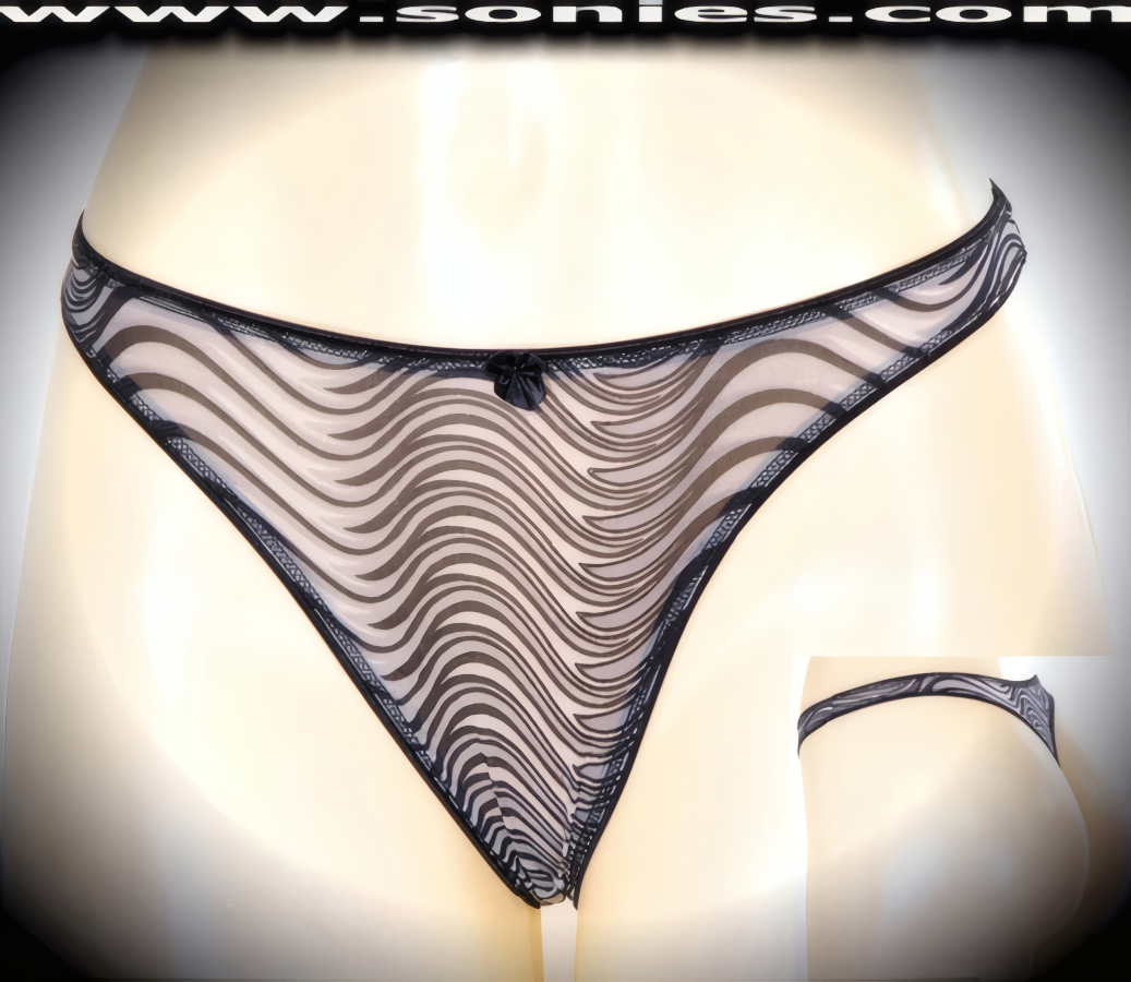 Get your sexy frills on in this sassy adult entertainer's low-rise Brak silky soft stretch tiger print dance wear thong bottom. Irresistibly enticing panty features a cotton lined crotch, soft elasticized edging to insure a comfortable fit, plus front satin bow accent detail finish (10% Lycra, 90% Nylon. Wash delicate and hang dry). It pairs beautifully with any number of risqu� tops. May be worn with stiletto heel shoes or boots to create a phenomenal look. This style is perfect for stage, bedroom performance, life style events, pride week, monthly play parties, fetish events, adult alternative lifestyle gatherings, bachelor parties and gentleman's clubs.   Style: YQ610B