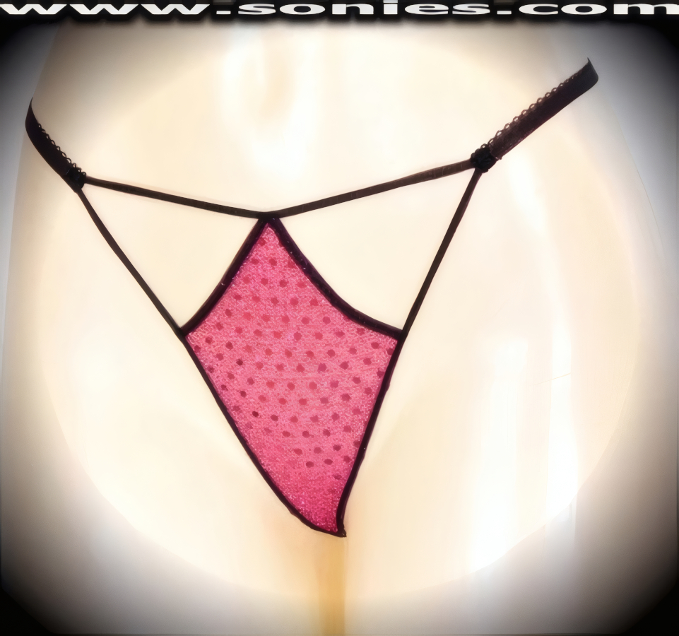A sexy little surprise for your sweetheart, in this Lita glittery sequin with lurex front cutout panty, plus has a V-shape G-String back finally that flatters your body marvelously. Crafted with a soft elasticized waistband and back to ensure a great fit (10% Lycra, 90% Nylon, exclusive of trim. Hand wash cold and line dry. Do not bleach). It pairs beautifully with any number of risqu� tops. May be worn with stiletto heel shoes or boots to create a phenomenal look. This style is perfect for stage, bedroom performance, life style events, pride week, monthly play parties, fetish events, adult alternative lifestyle gatherings, bachelor parties and gentleman's clubs.   Style: YQ706B